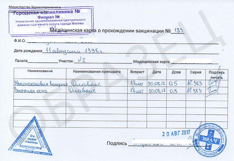 Справка о прививке от гриппа Справку о прививке от гриппа купить с доставкой по Москве